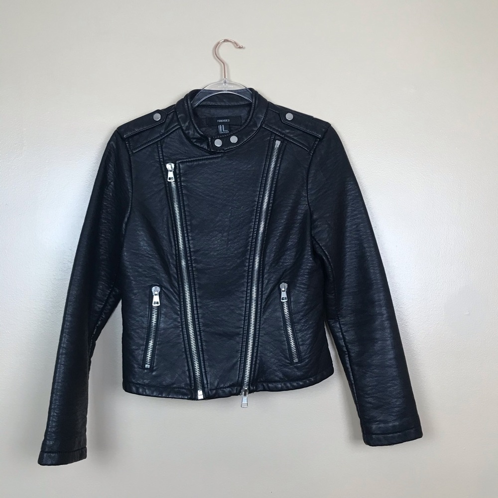 Forever 21 vegan leather moto jacket